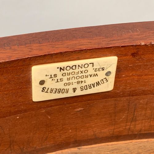 EDWARDS ROBERTS INLAID MAHOGANY DEMI LUNE CONSOLE TABLE - ADDITIONAL PHOTO 9