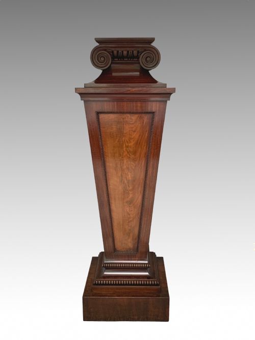 antique george iv mahogany pedestal column - CATEGORY: ANTIQUE MISCELLANEOUS - DATED 19TH CENTURY