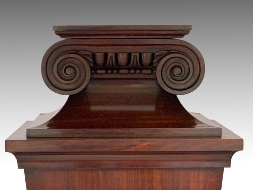 ANTIQUE GEORGE IV MAHOGANY PEDESTAL COLUMN - ADDITIONAL PHOTO 2