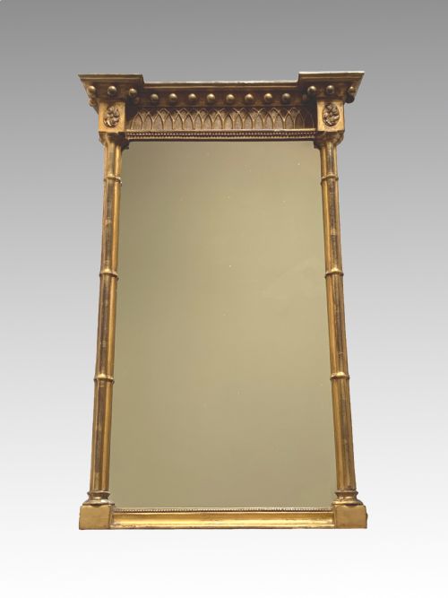 antique george iv giltwood pier mirror - CATEGORY: ANTIQUE MIRRORS - DATED 1800
