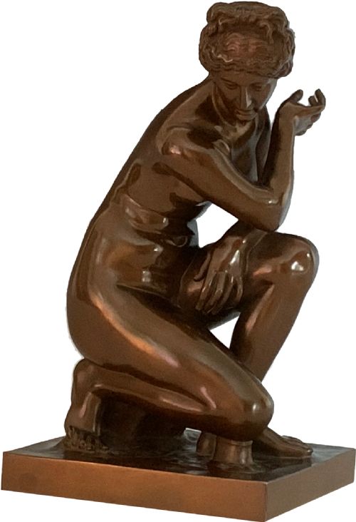 F BARBEDIENNE GRAND TOUR BRONZE FIGURE OF THE 'CROUCHING VENUS' - ADDITIONAL PHOTO 2