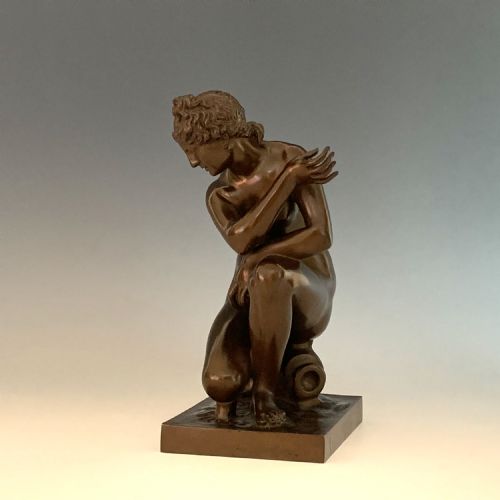 F BARBEDIENNE GRAND TOUR BRONZE FIGURE OF THE 'CROUCHING VENUS' - ADDITIONAL PHOTO 3
