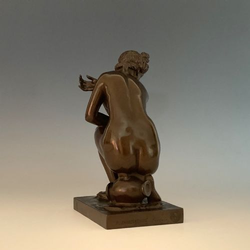 F BARBEDIENNE GRAND TOUR BRONZE FIGURE OF THE 'CROUCHING VENUS' - ADDITIONAL PHOTO 5