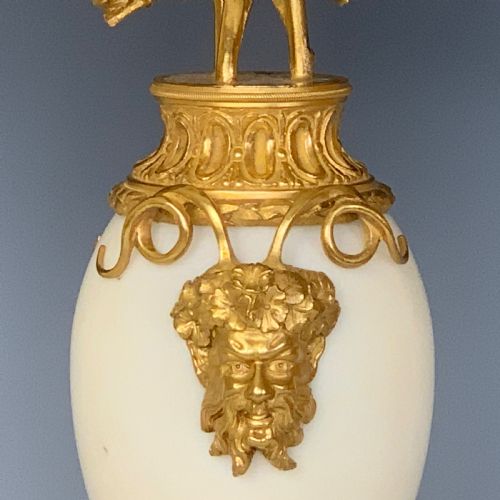 A PAIR OF 19TH CENTURY FRENCH GILT BRONZE MOUNTED CANDELABRA IN LOUIS XVI STYLE - ADDITIONAL PHOTO 2