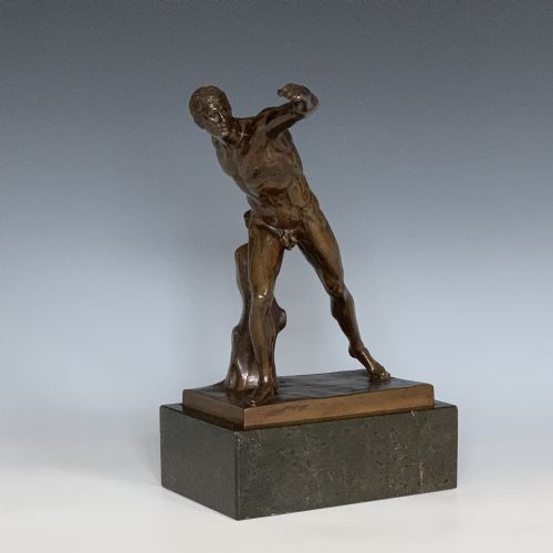 19th century grand tour borghese gladiator bronze by barbedienne - CATEGORY: ANTIQUE SCULPTURES - DATED 1860