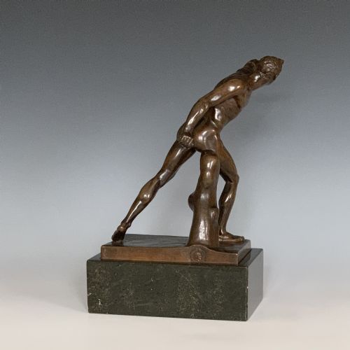 19TH CENTURY GRAND TOUR BORGHESE GLADIATOR BRONZE BY BARBEDIENNE - ADDITIONAL PHOTO 2