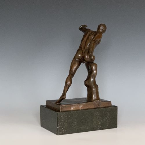 19TH CENTURY GRAND TOUR BORGHESE GLADIATOR BRONZE BY BARBEDIENNE - ADDITIONAL PHOTO 3