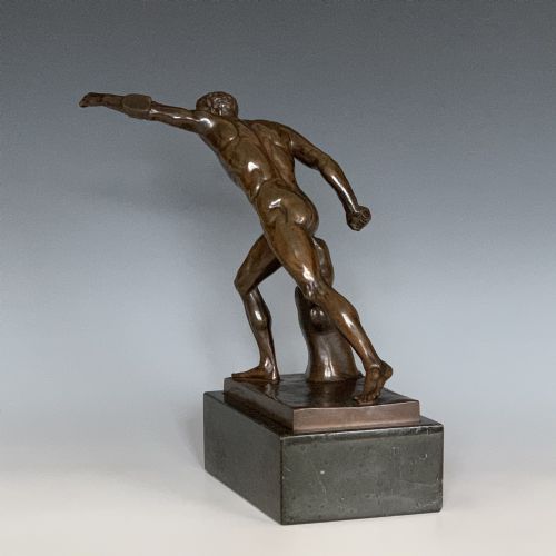 19TH CENTURY GRAND TOUR BORGHESE GLADIATOR BRONZE BY BARBEDIENNE - ADDITIONAL PHOTO 5