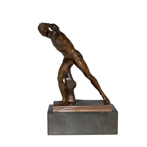 19TH CENTURY GRAND TOUR BORGHESE GLADIATOR BRONZE BY BARBEDIENNE - ADDITIONAL PHOTO 9