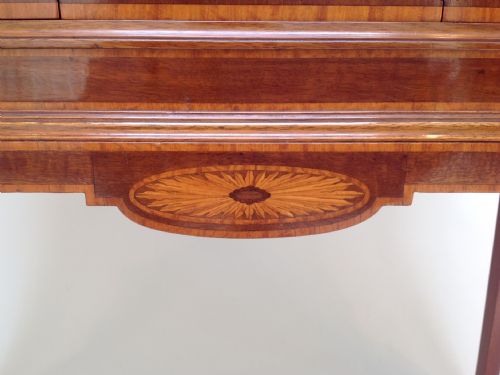EDWARDIAN MARQUETRY INLAID MAHOGANY SATINWOOD CABINET ON STAND - ADDITIONAL PHOTO 5