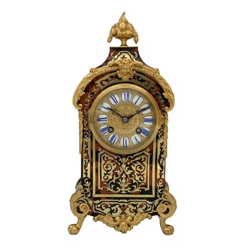 antique french boulle mantel clock - CATEGORY: ANTIQUE CLOCKS - DATED 1900