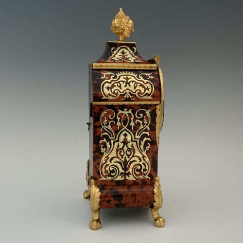 ANTIQUE FRENCH BOULLE MANTEL CLOCK - ADDITIONAL PHOTO 4