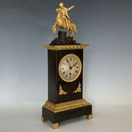 ANTIQUE FRENCH MANTEL TIMEPIECE DEPICTING NAPOLEON - ADDITIONAL PHOTO 4