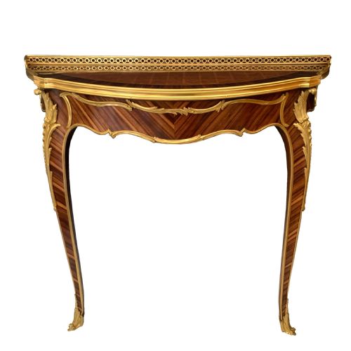 antique louis xv style kingwood ormolu console table - CATEGORY: ANTIQUE TABLES - DATED 1890