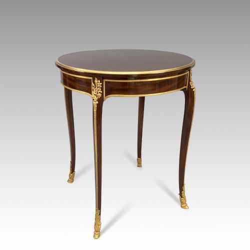 FRENCH LOUIS XVI STYLE MAHOGANY ORMOLU MOUNTED CENTRE TABLE - ADDITIONAL PHOTO 1
