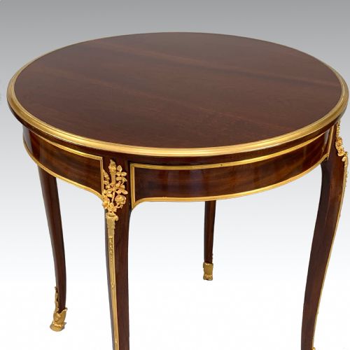 FRENCH LOUIS XVI STYLE MAHOGANY ORMOLU MOUNTED CENTRE TABLE - ADDITIONAL PHOTO 3