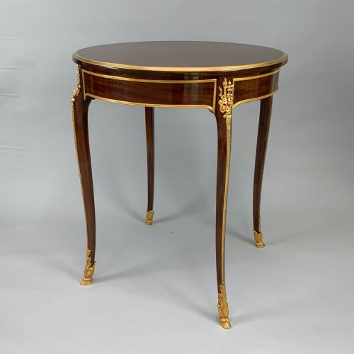 FRENCH LOUIS XVI STYLE MAHOGANY ORMOLU MOUNTED CENTRE TABLE - ADDITIONAL PHOTO 6
