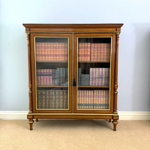 PAIR OF SATINWOOD CABINET BOOKCASES - ADDITIONAL PHOTO 1