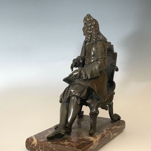 FRENCH 19TH CENTURY BRONZE NOBLEMAN - ADDITIONAL PHOTO 4