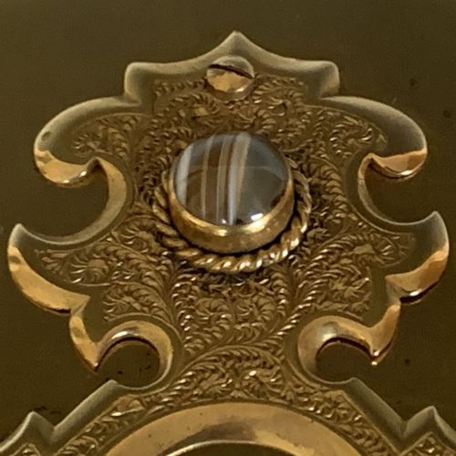 VICTORIAN ORMOLU AGATE MOUNTED PHOTOGRAPH FRAME - ADDITIONAL PHOTO 6