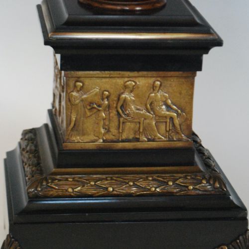 PAIR OF GRAND TOUR POMPEII BRONZE MARBLE CUPS COVERS - ADDITIONAL PHOTO 3