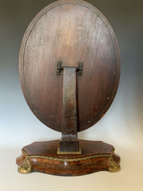 VICTORIAN ORMOLU MOUNTED WALNUT TOILET MIRROR - ADDITIONAL PHOTO 3