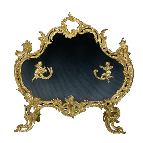 FRENCH ORMOLU FIRE SCREEN LOUIS XV STYLE - ADDITIONAL PHOTO 1