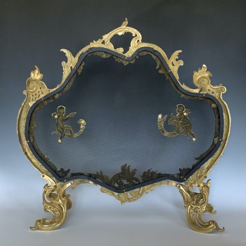 FRENCH ORMOLU FIRE SCREEN LOUIS XV STYLE - ADDITIONAL PHOTO 5