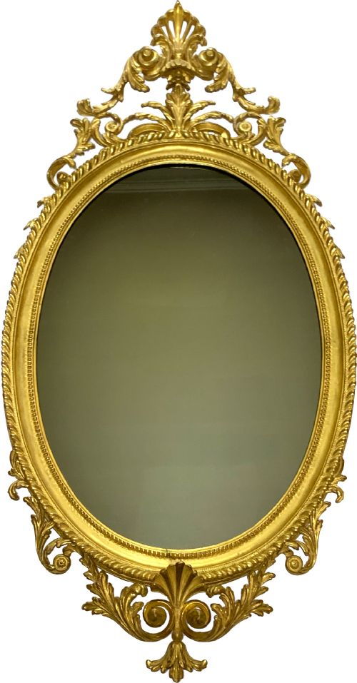 antique victorian carved giltwood mirror - CATEGORY: ANTIQUE MIRRORS - DATED 1870