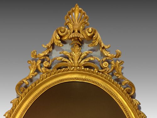ANTIQUE VICTORIAN CARVED GILTWOOD MIRROR - ADDITIONAL PHOTO 2