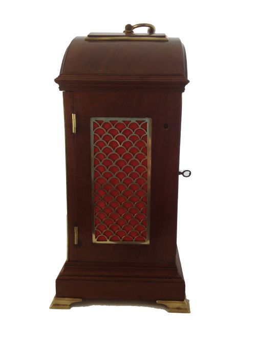 JAMES WARING LIVERPOOL MAHOGANY BRACKET CLOCK - ADDITIONAL PHOTO 3