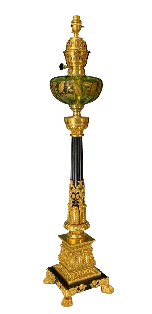 william iv bronze ormolu table lamp - CATEGORY: ANTIQUE LIGHTING - DATED 19TH CENTURY