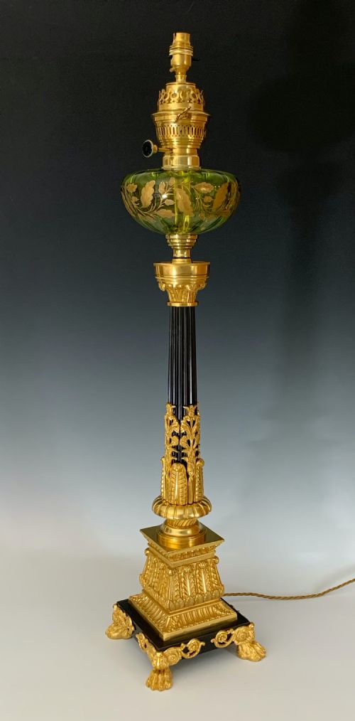 WILLIAM IV BRONZE ORMOLU TABLE LAMP - ADDITIONAL PHOTO 1
