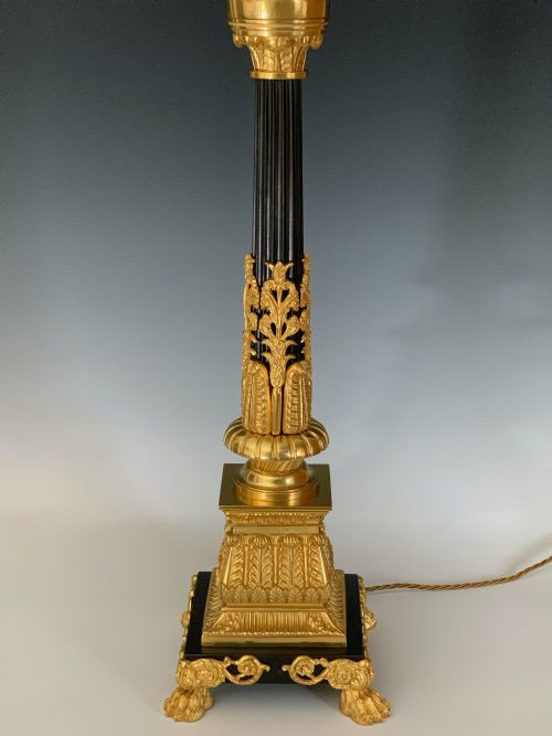 WILLIAM IV BRONZE ORMOLU TABLE LAMP - ADDITIONAL PHOTO 2