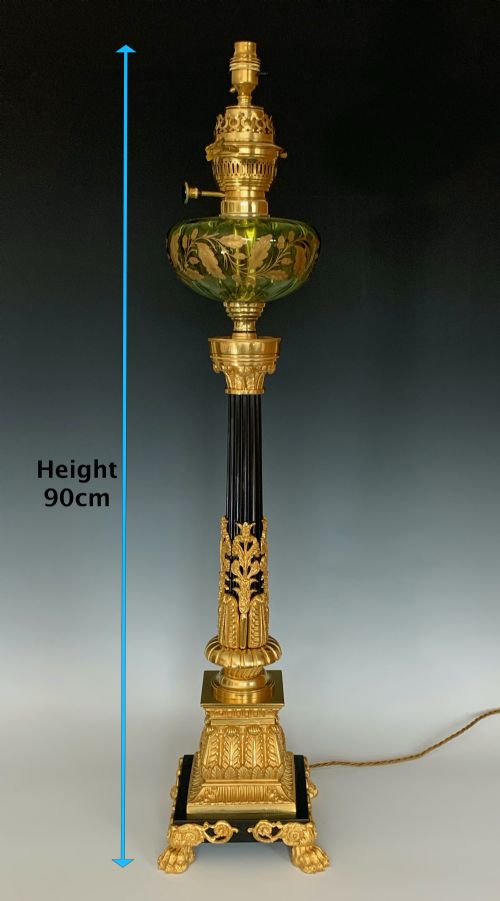 WILLIAM IV BRONZE ORMOLU TABLE LAMP - ADDITIONAL PHOTO 3