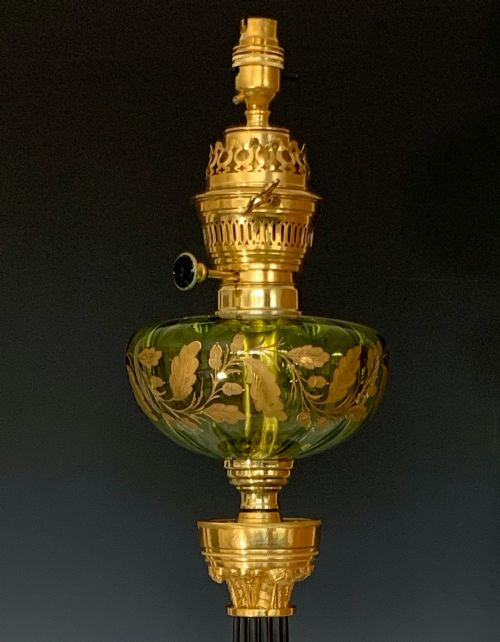 WILLIAM IV BRONZE ORMOLU TABLE LAMP - ADDITIONAL PHOTO 4