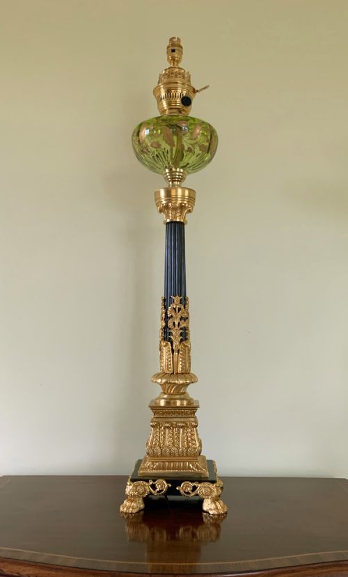WILLIAM IV BRONZE ORMOLU TABLE LAMP - ADDITIONAL PHOTO 5
