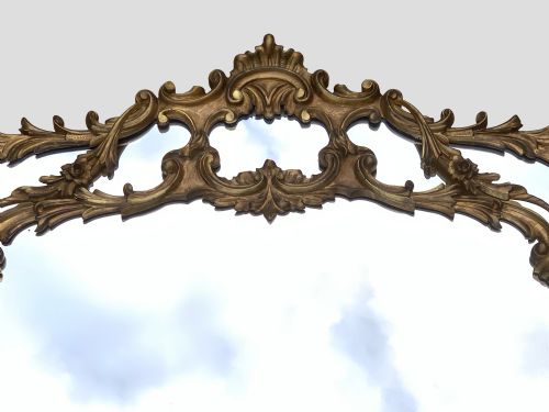 ANTIQUE VICTORIAN GILTWOOD OVERMANTEL MIRROR - ADDITIONAL PHOTO 1
