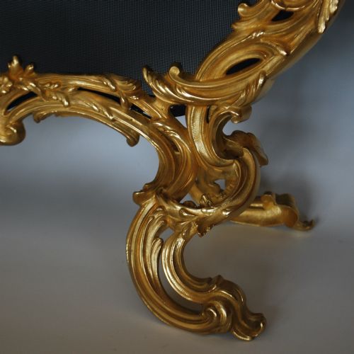 ANTIQUE FRENCH FIRE SCREEN LOUIS XV STYLE - ADDITIONAL PHOTO 3