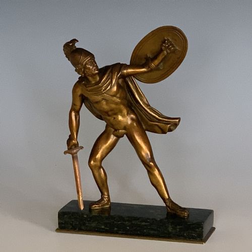 PAIR OF ANTIQUE ITALIAN BRONZE FIGURES OF ROMULUS TITUS TATIUS IN THE GRAND TOUR STYLE - ADDITIONAL PHOTO 3