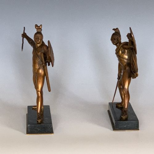 PAIR OF ANTIQUE ITALIAN BRONZE FIGURES OF ROMULUS TITUS TATIUS IN THE GRAND TOUR STYLE - ADDITIONAL PHOTO 5