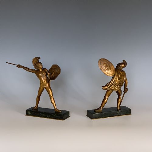 PAIR OF ANTIQUE ITALIAN BRONZE FIGURES OF ROMULUS TITUS TATIUS IN THE GRAND TOUR STYLE - ADDITIONAL PHOTO 7
