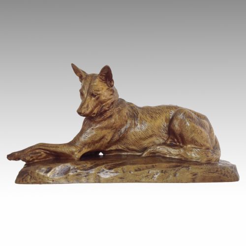 LOUIS RICH BRONZE GERMAN SHEPHERD DOG - ADDITIONAL PHOTO 1