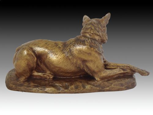 LOUIS RICH BRONZE GERMAN SHEPHERD DOG - ADDITIONAL PHOTO 3