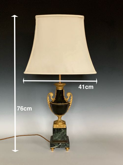PAIR OF LOUIS XVI STYLE 19TH CENTURY GILT PATINATED BRONZE TABLE LAMPS - ADDITIONAL PHOTO 1
