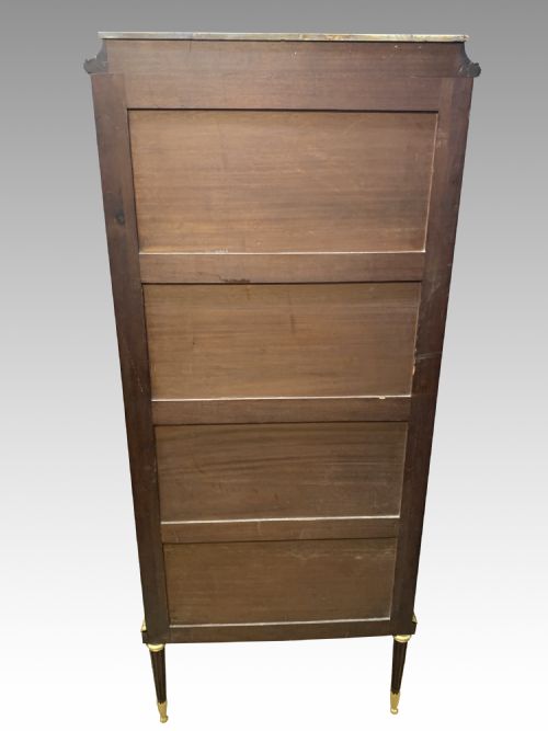 FRENCH BELLE EPOQUE LOUIS XVI STYLE MAHOGANY ORMOLU VITRINE - ADDITIONAL PHOTO 4