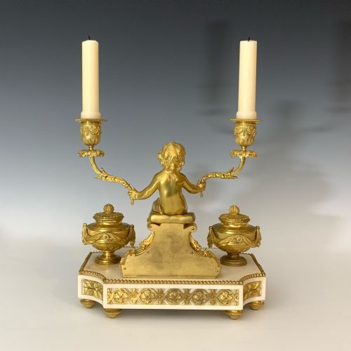 ANTIQUE FRENCH LOUIS XVI STYLE ORMOLU ENCRIER BY BLAISE MILLET - ADDITIONAL PHOTO 5