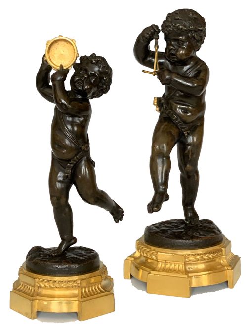 antique napoleon iii bronze figures of putti after clodion - CATEGORY: ANTIQUE METAL - DATED 1870