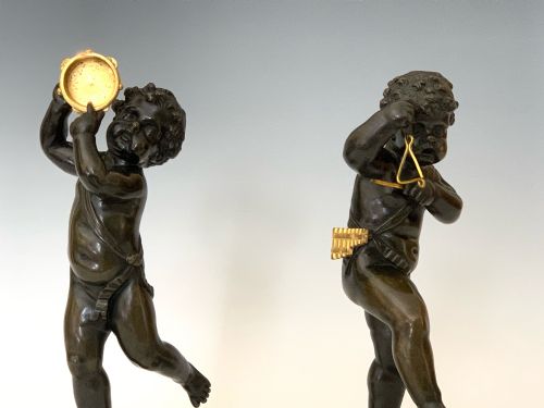 ANTIQUE NAPOLEON III BRONZE FIGURES OF PUTTI AFTER CLODION - ADDITIONAL PHOTO 5