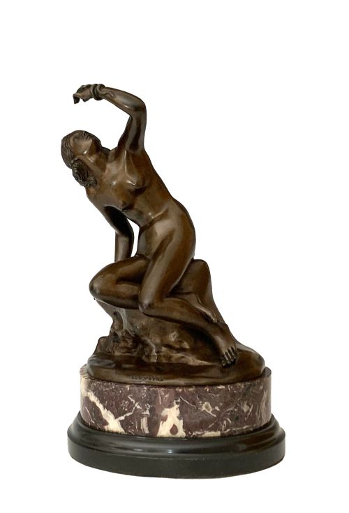 antique bronze figure of cleopatra by nelli roma - CATEGORY: ANTIQUE METAL - DATED 1870